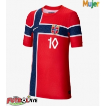 Camiseta Noruega Martin Odegaard #10 Primera Equipación para mujer Mundial 2026 manga corta
